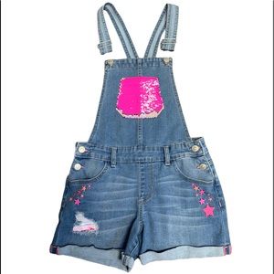 Girl Jean Overalls Size L/G (10/12)